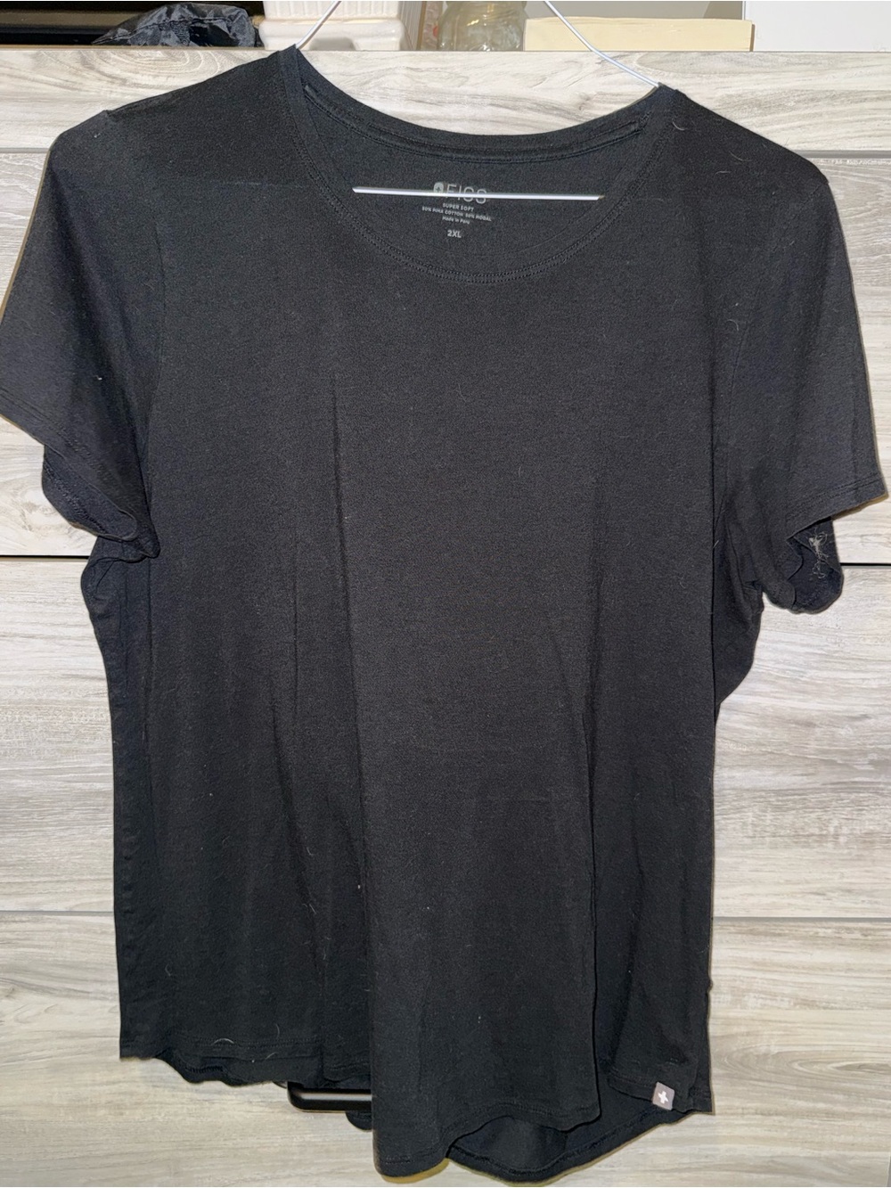 FIGS Classic Black Crewneck T-Shirt